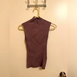 Stretchy Lavender Mock Neck Top